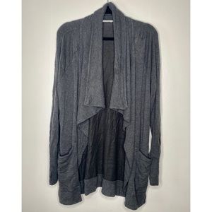 ATHLETA studio wrap cardigan sweater gray small